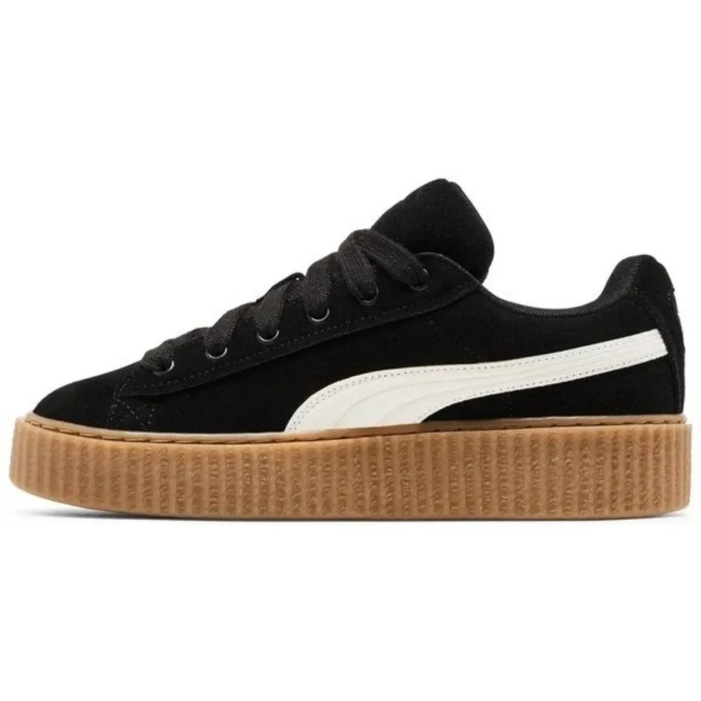 FENTY x PUMA Platform Suede‎ Sneakers Black White Size 9.5 EUC